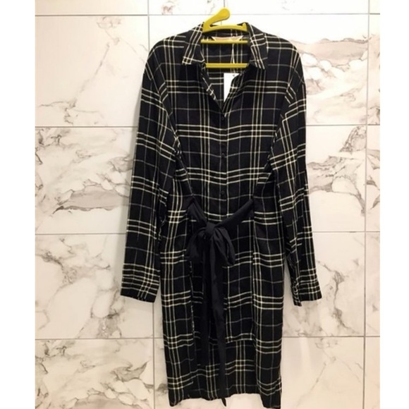 Zara Belted Checked Blouse - Picture 4 of 4